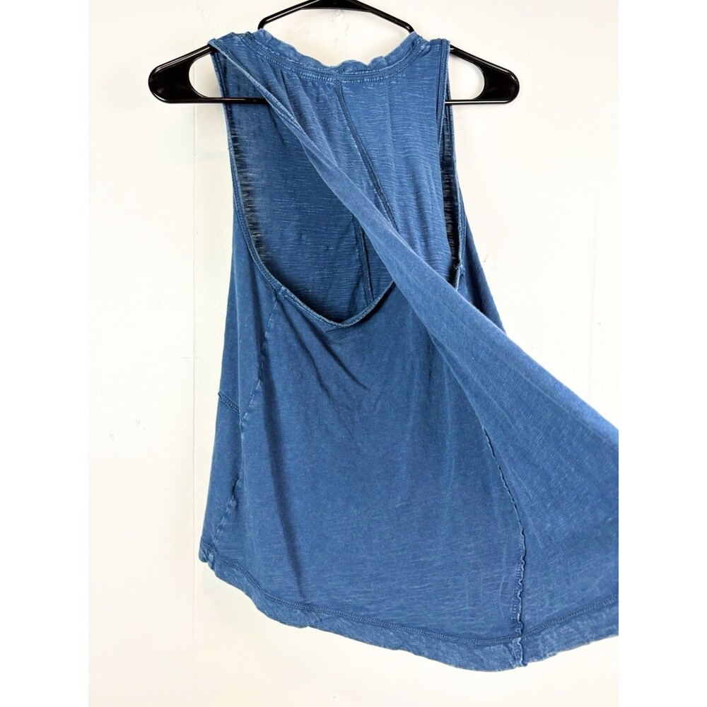 Anthropologie PILCRO Tank Top Blue Twist-Back Boho Summer Casual Sz Small - Picture 7 of 10